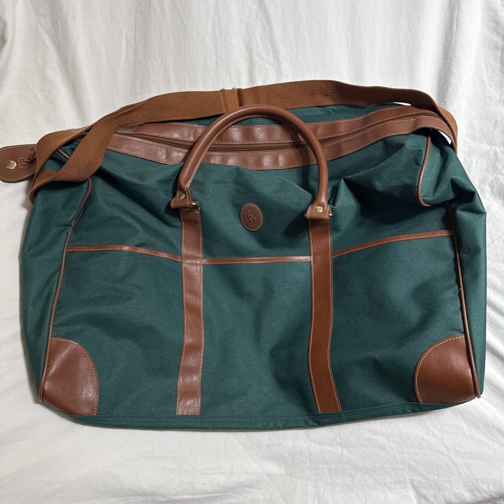 90s Ralph Lauren Fragrances Green Gym Travel Weekender Bag